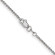 14K White Gold 14 inch 1.4mm Round Open Link Cable with Lobster Clasp Chain