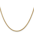 14K 16 inch 2.2mm Forzantine Cable with Lobster Clasp Chain