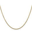 14K 14 inch 1.45mm Solid Diamond-cut Cable with Lobster Clasp Chain