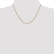 14K 16 inch 1.65mm Solid Diamond-cut Cable with Lobster Clasp Chain