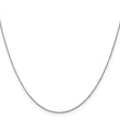 14K White Gold 13 inch .75mm Cable with Spring Ring Clasp Pendant Chain