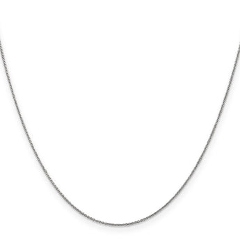 14K White Gold 13 inch .75mm Cable with Spring Ring Clasp Pendant Chain