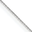 14K White Gold 13 inch .75mm Cable with Spring Ring Clasp Pendant Chain