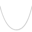 14K White Gold 14 inch .8mm Diamond-cut Cable with Spring Ring Clasp Chain