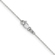 14K White Gold 14 inch .8mm Diamond-cut Cable with Lobster Clasp Chain