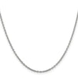 14K White Gold Polished Cable Necklace with Lobster Clasp - 30