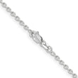 14K White Gold Polished Cable Necklace with Lobster Clasp - 20