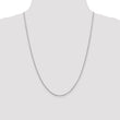 14K White Gold Polished Cable Necklace with Lobster Clasp - 30