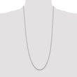 14K White Gold Polished Cable Necklace with Lobster Clasp - 30