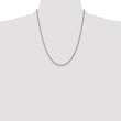 14K White Gold Polished Cable Necklace with Rhodium Finish - 18