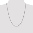 14K White Gold Polished Cable Necklace with Rhodium Finish - 18
