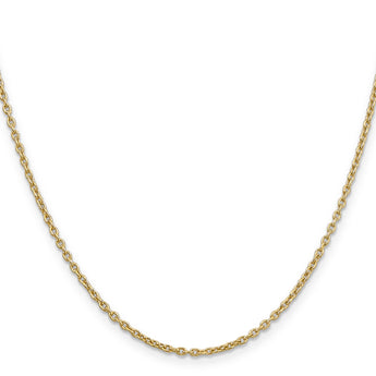 Sophia Jewelers 14K Gold 16-Inch Polished Cable Chain Necklace - 22