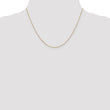 14K 14 inch 1.2mm Diamond-cut Beaded with Lobter Clasp Pendant Chain