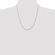Sophia Jewelers 14K White Gold Polished Wheat Chain Necklace for Women - 14
