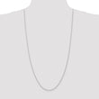 Sophia Jewelers 14K White Gold Polished Wheat Chain Necklace for Women - 14