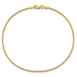 14k 9 inch 1.5mm Parisian Wheat with Lobster Clasp Anklet