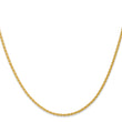 14K Gold Polished Wheat Chain Necklace with Lobster Clasp - 14