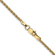 14K Gold Polished Wheat Chain Necklace with Lobster Clasp - 14