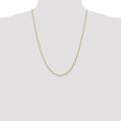 14K Gold Polished Wheat Chain Necklace with Lobster Clasp - 14