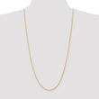 14K Gold Polished Wheat Chain Necklace with Lobster Clasp - 14