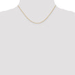 14K Gold Polished Wheat Chain Necklace with Lobster Clasp - 24