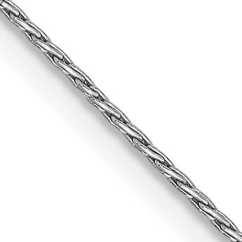 14K White Gold Polished Wheat Chain Necklace with Lobster Clasp Elegant - 24