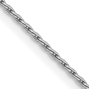 Sophia Jewelers 14K White Gold Parisian Wheat Chain Necklace Polished Elegance - 16