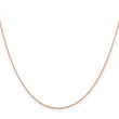 14K Rose Gold 13 inch .5mm Baby Rope with Spring Ring Clasp Chain