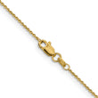14K 16 inch .9mm Diamond-cut Round Open Link Cable with Lobster Clasp Chain