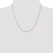 14K 16 inch .9mm Diamond-cut Round Open Link Cable with Lobster Clasp Chain