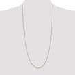 14K 16 inch .9mm Diamond-cut Round Open Link Cable with Lobster Clasp Chain