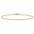 14K 10 inch 1.4mm Forzantine Cable with Lobster Clasp Anklet