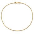 14K 10 inch 1.4mm Forzantine Cable with Lobster Clasp Anklet