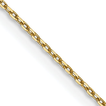 14K Gold Polished Diamond-Cut Cable Chain with Lobster Clasp - 30