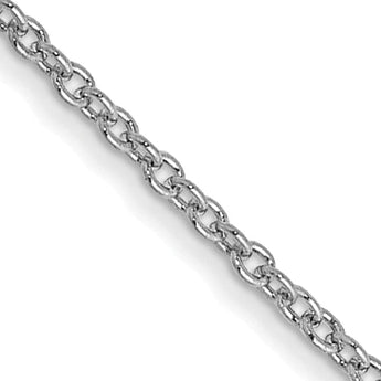 Sophia Jewelers 14K White Gold Polished Cable Chain Necklace - 14