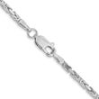 14K White Gold Byzantine Necklace with Polished Rhodium Finish - 16