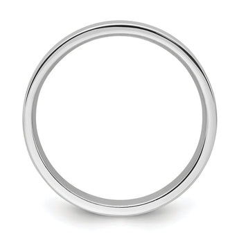 Platinum 4mm Polished Flat Wedding Band Size 5