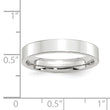 Platinum 4mm Polished Flat Wedding Band Size 5