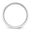 Platinum 5mm Polished Flat Wedding Band Size 6