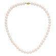 14k 8-9mm Round White Saltwater Akoya Cultured Pearl Necklace