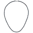 14k White Gold 5-6mm Black Round Akoya Saltwater Cultured Pearl 16 inch Necklace - Birthstone Company