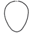 14k White Gold 6-7mm Round Black Saltwater Akoya Cultured Pearl Necklace