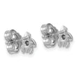 Sterling Silver Rhodium-Plated Crystal Inlay Tiny Turtle Earrings