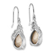 Sterling Silver Rhodium-Plated Polished CZ Mermaid Dangle Earrings - Birthstone Company