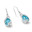 Sterling Silver Rhodium-Plated Polished CZ Mermaid Dangle Earrings - Birthstone Company