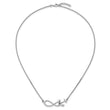 Sterling Silver Rhodium-Plated Polished Anchor and Eternity Symbol 17 inch with a 1 inch extention Necklace