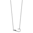 Sterling Silver Rhodium-plated Polished and Antiqued Hook 16 inch with a 2 inch extention Necklace