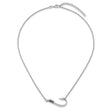 Sterling Silver Rhodium-plated Polished and Antiqued Hook 16 inch with a 2 inch extention Necklace