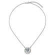 Sterling Silver Rhodium-plated Antiqued Crystal Sliding Turtle 15.5 inch with a 2 inch extention Necklace