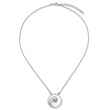 Sterling Silver Rhodium-plated Polished Crystal Wave 16 inch with a 2 inch extention Necklace